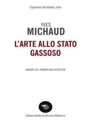 cover image of L'arte allo stato gassoso